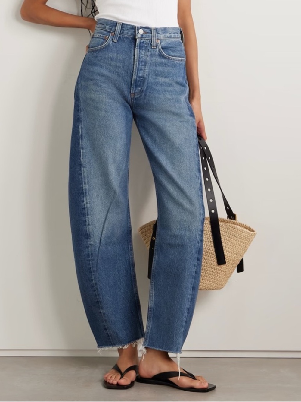 NWT Agolde Luna Pieced Barrel Jeans Control Aritzia